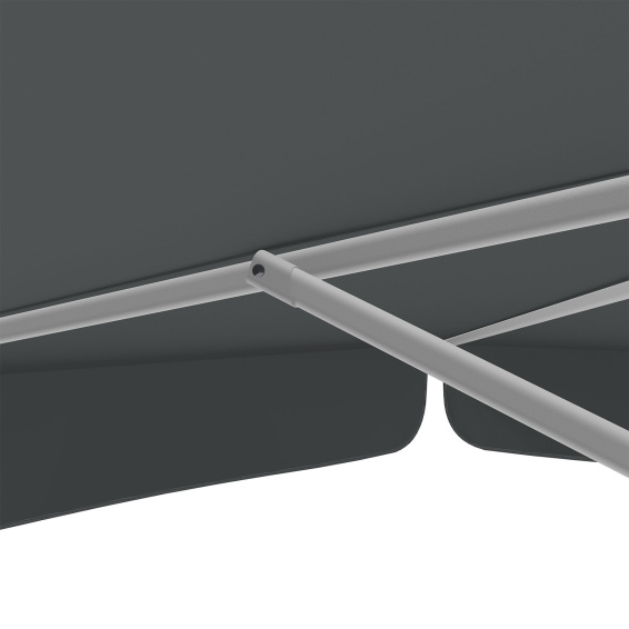 Parasol anthracite, ø 250 cm, baleines robustes