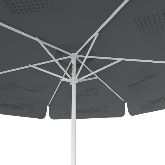 Parasol avec impression de logo, ø 250 cm, vue du dessous