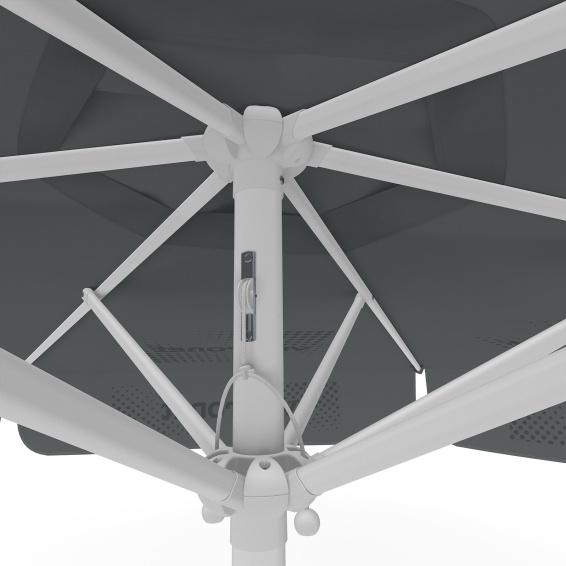 Parasol avec impression de logo, ø 250 cm, détail de la poulie