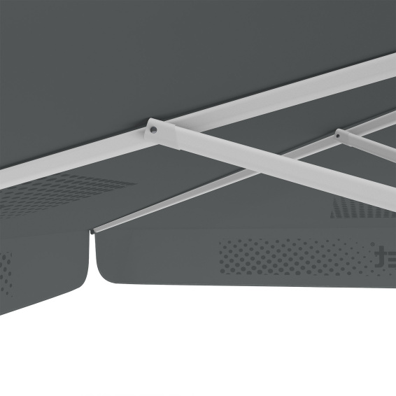 Parasol avec impression de logo, 300 x 300 cm, montants robustes