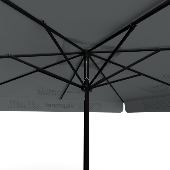 Parasol avec impression de logo, 300 x 300 cm, vue de dessous
