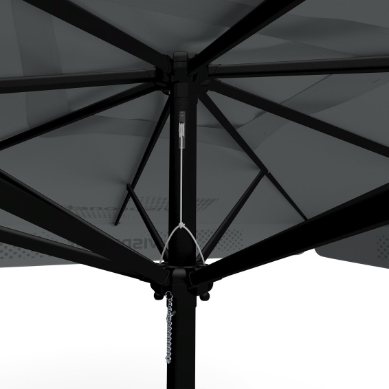 Parasol avec impression de logo, 300 x 300 cm, détail de la poulie
