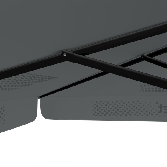 Parasol avec impression de logo, 300 x 300 cm, montants robustes