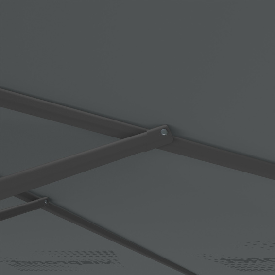 Parasol avec impression de logo, ø 300 cm, montants robustes