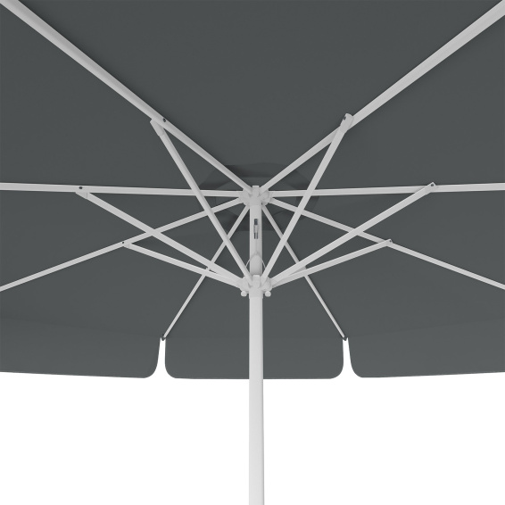 Parasol anthracite, ø 300 cm, vue de dessous