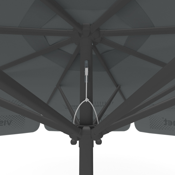 Parasol avec impression de logo, ø 300 cm, détail de la poulie