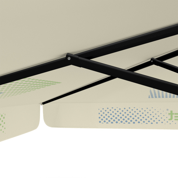 Parasol avec impression de logo, 300 x 300 cm, montants robustes