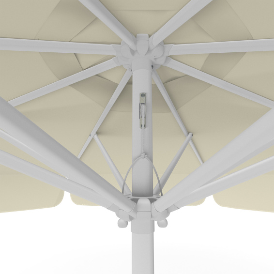 Parasol beige, ø 300 cm, détail du cordon de serrage