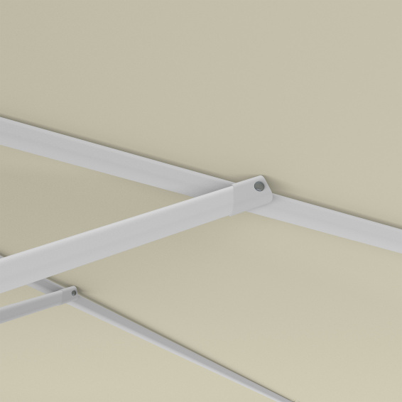 Parasol beige, ø 300 cm, baleines robustes