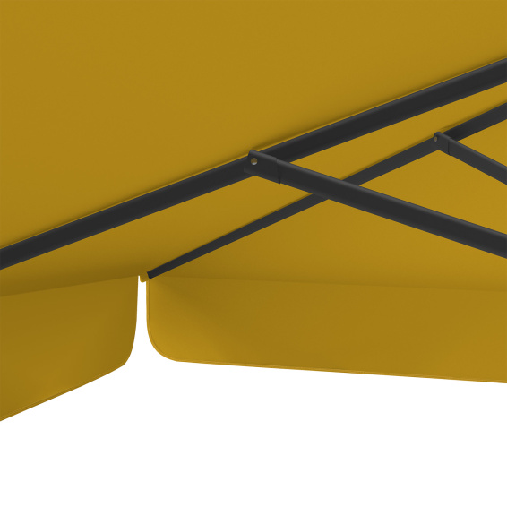 Parasol orange, 250 x 250 cm, baleines robustes