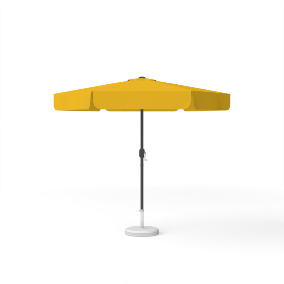 Parasol rond orange uni, ø 250 cm, avec manivelle