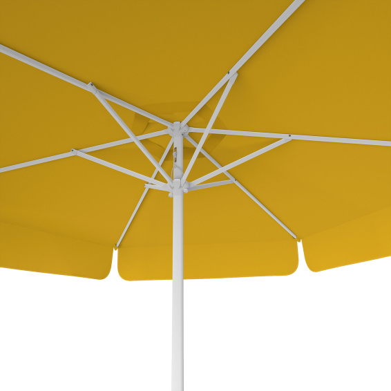 Parasol orange, ø 250 cm, vue de dessous