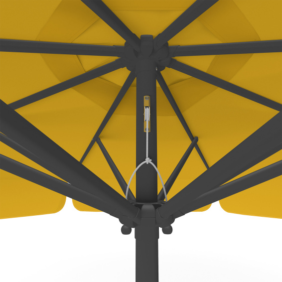 Parasol orange, ø 300 cm, détail du cordon de traction
