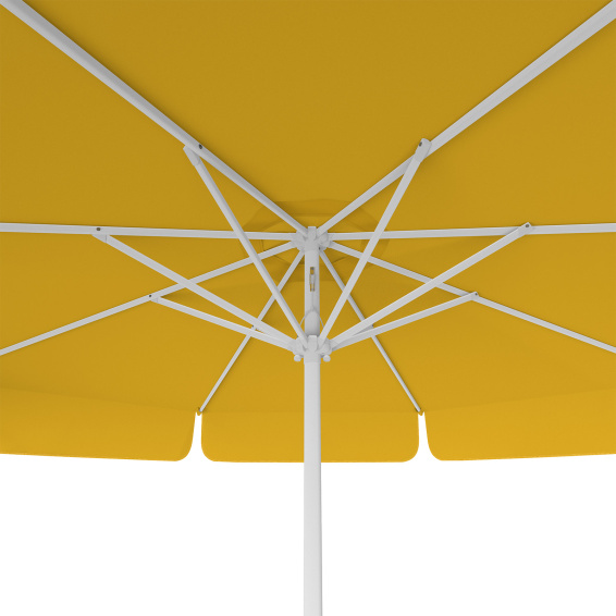 Parasol orange, ø 300 cm, vue de dessous