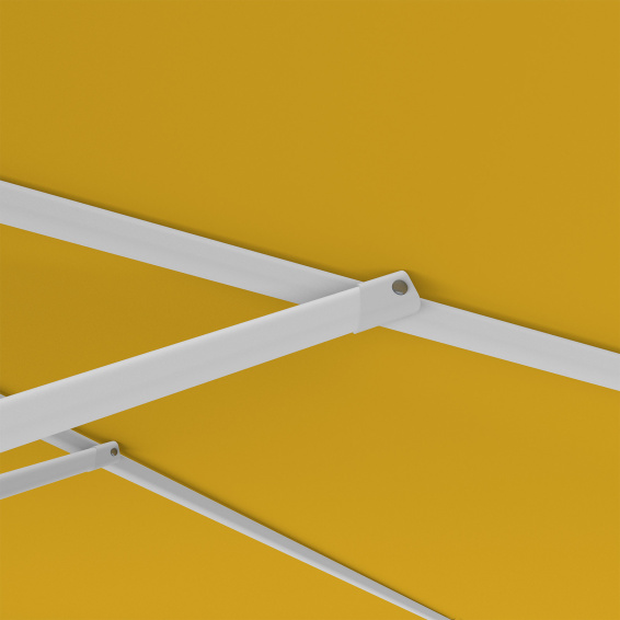 Parasol orange, ø 300 cm, baleines robustes