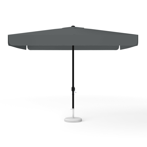 Parasol carré anthracite, 300 × 300 cm, avec manivelle, uni