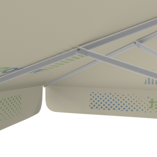 Parasol avec impression de logo, 250 x 250 cm, montants robustes