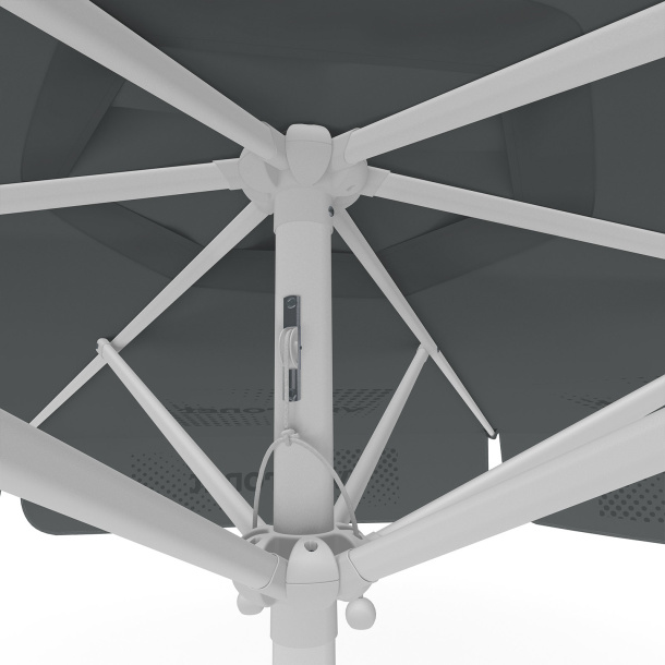 Parasol avec impression de logo, ø 250 cm, détail de la poulie