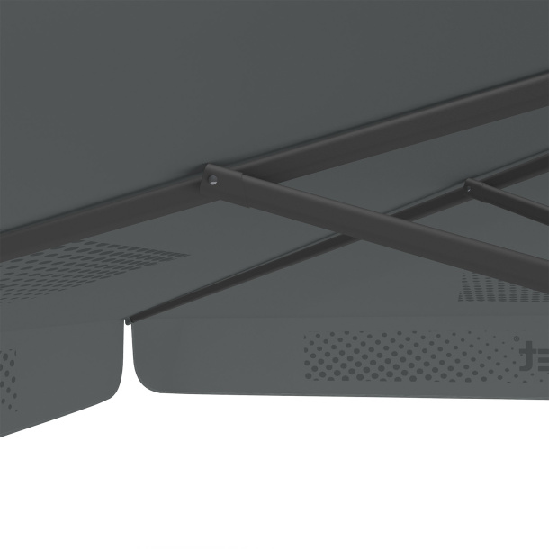 Parasol avec impression de logo, 300 x 300 cm, montants robustes