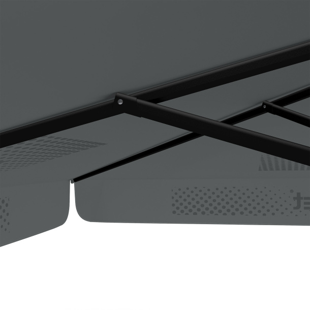 Parasol avec impression de logo, 300 x 300 cm, montants robustes