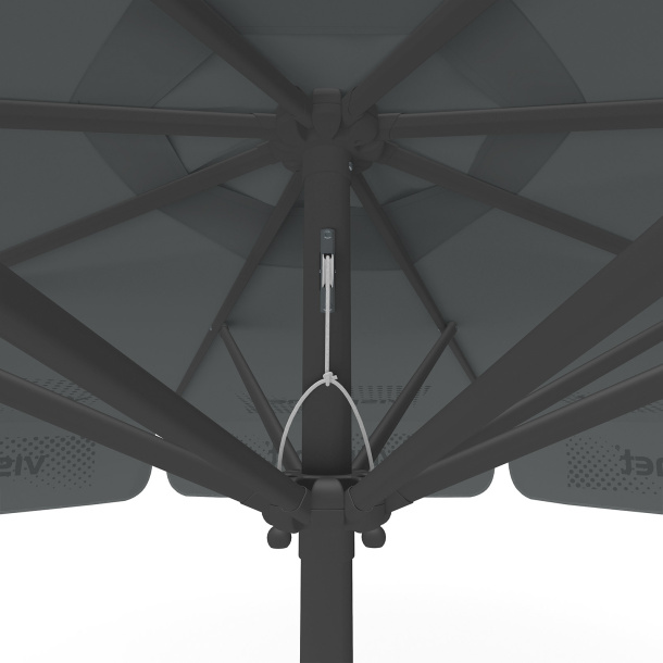Parasol avec impression de logo, ø 300 cm, détail de la poulie