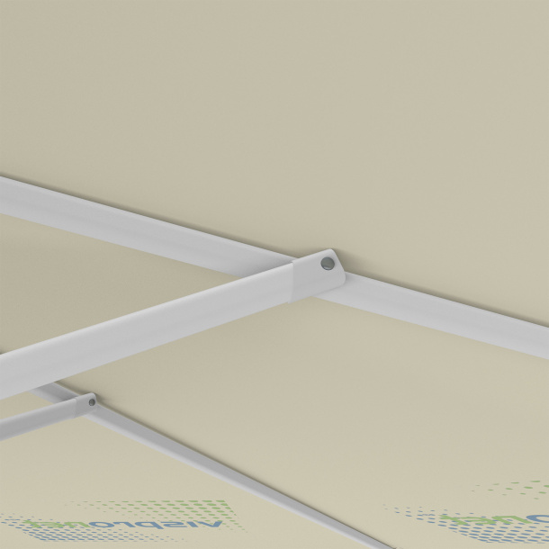 Parasol avec impression de logo, ø 300 cm, montants robustes