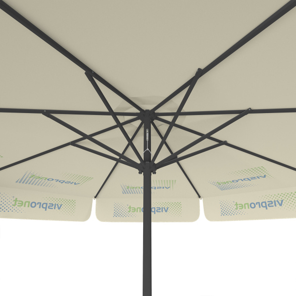 Parasol avec impression de logo, ø 300 cm, vue du dessous