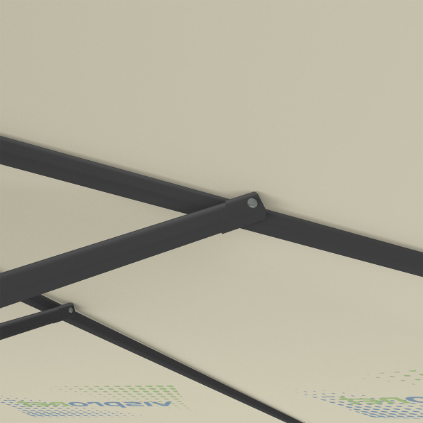 Parasol avec impression de logo, ø 300 cm, montants robustes