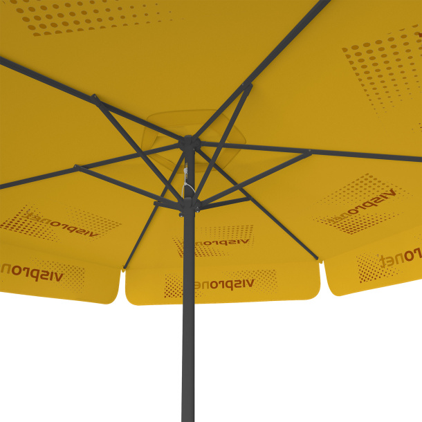 Parasol avec impression de logo, ø 250 cm, vue du dessous