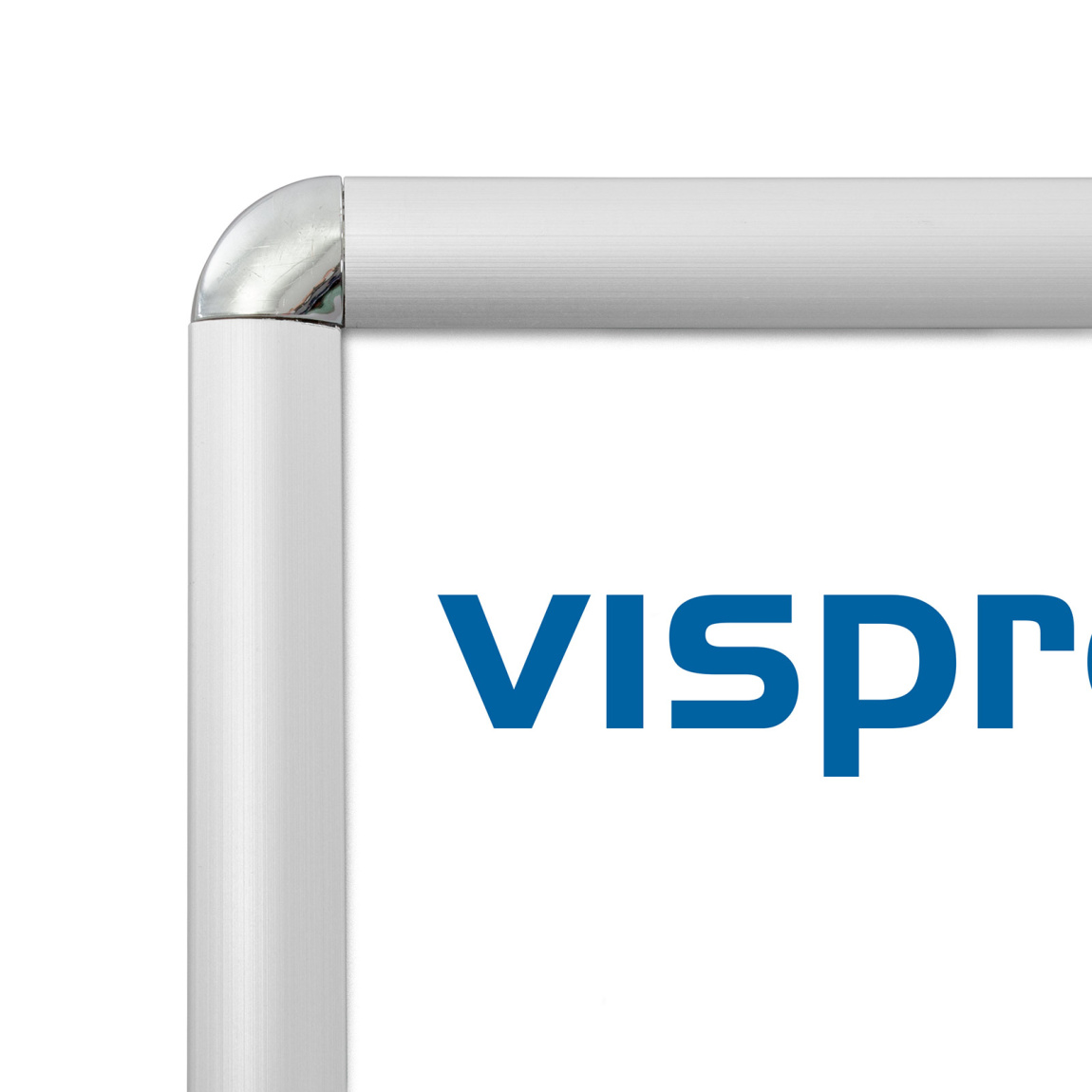 Profil à cadre format DIN A1, coins arrondis aspect chrome