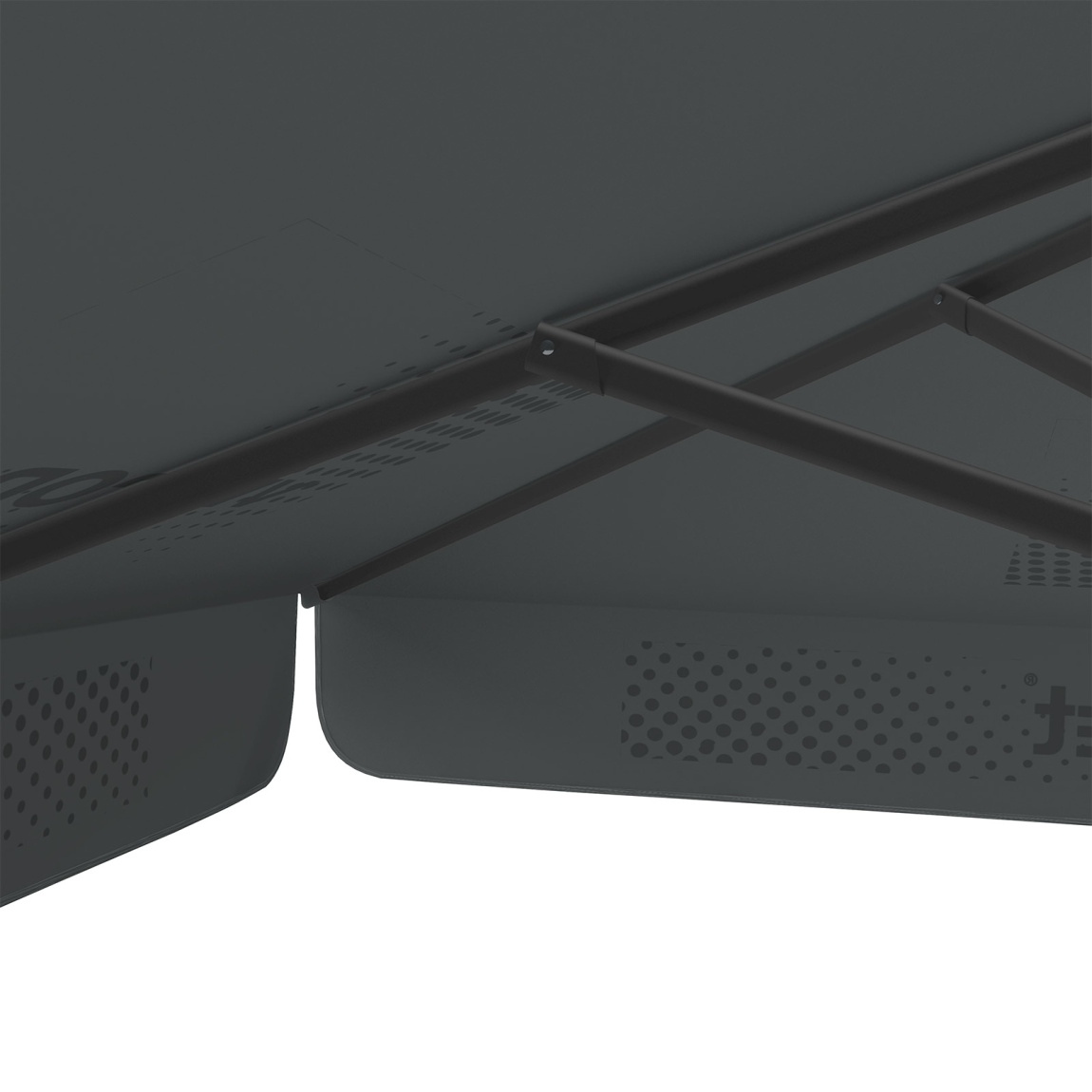 Parasol avec impression de logo, 250 x 250 cm, montants robustes