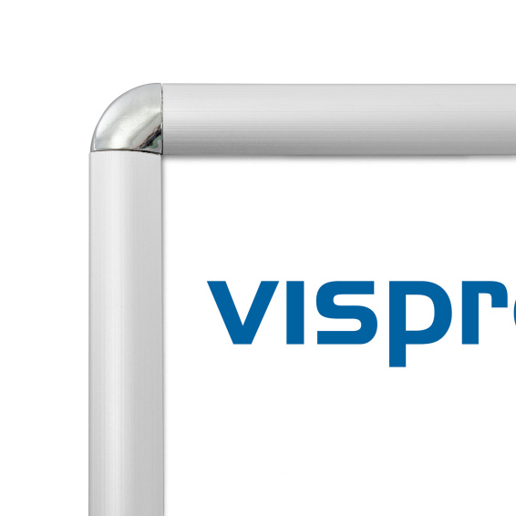 Profil à cadre format DIN A1, coins arrondis aspect chrome