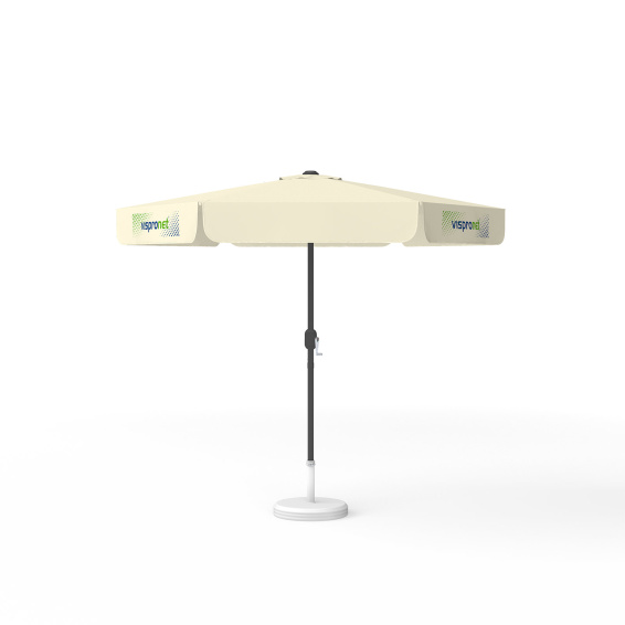 Parasol avec impression de logo, ø 250 cm, 3 volants imprimés