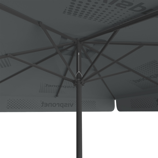 Parasol avec impression de logo, 250 x 250 cm, vue de dessous