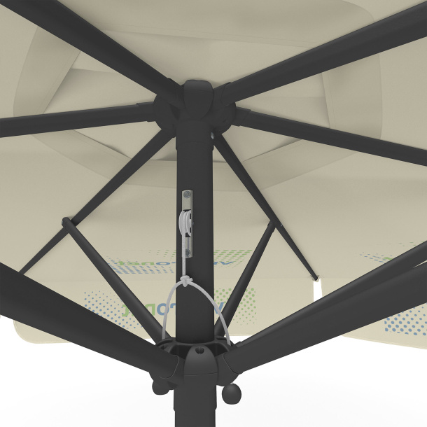 Parasol avec impression de logo, ø 250 cm, détail de la poulie