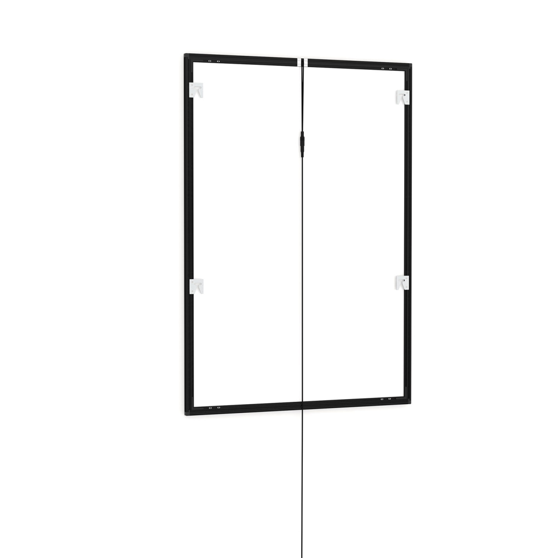 Cadre pour affiche LED, A1, verso avec supports muraux et câble d'alimentation