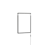 Cadre pour affiche LED, verso avec supports muraux et câble d'alimentation