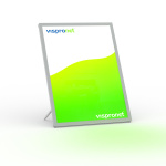 Cadre pour affiche LED A2 - A4, utilisable avec des pieds de support sur tables et comptoirs