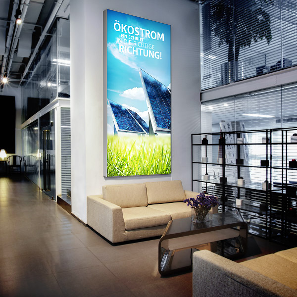 Cadre éclairé Q-Frame® LED superbe pour publicité en grand format
