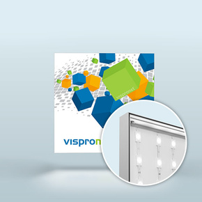 Cadre éclairant Q-Frame® LED - Carré, profilé 50 mm