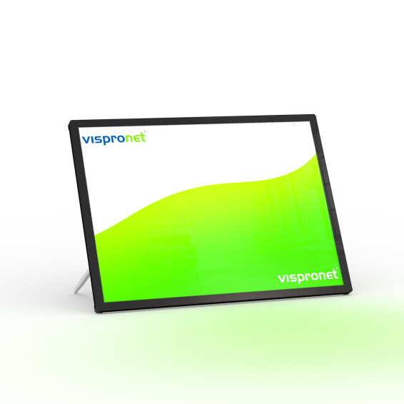 Cadre pour affiche LED A2 - A4, utilisable avec des pieds de support sur tables et comptoirs