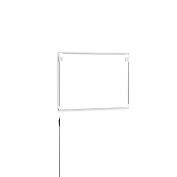 Cadre pour affiche LED, verso avec supports muraux et câble d'alimentation