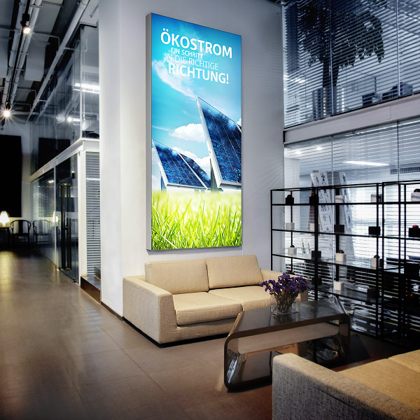 Cadre éclairé Q-Frame® LED superbe pour publicité en grand format