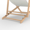 Chaise longue, dossier réglable sur 3 positions, détail : étrier de sécurité en plastique