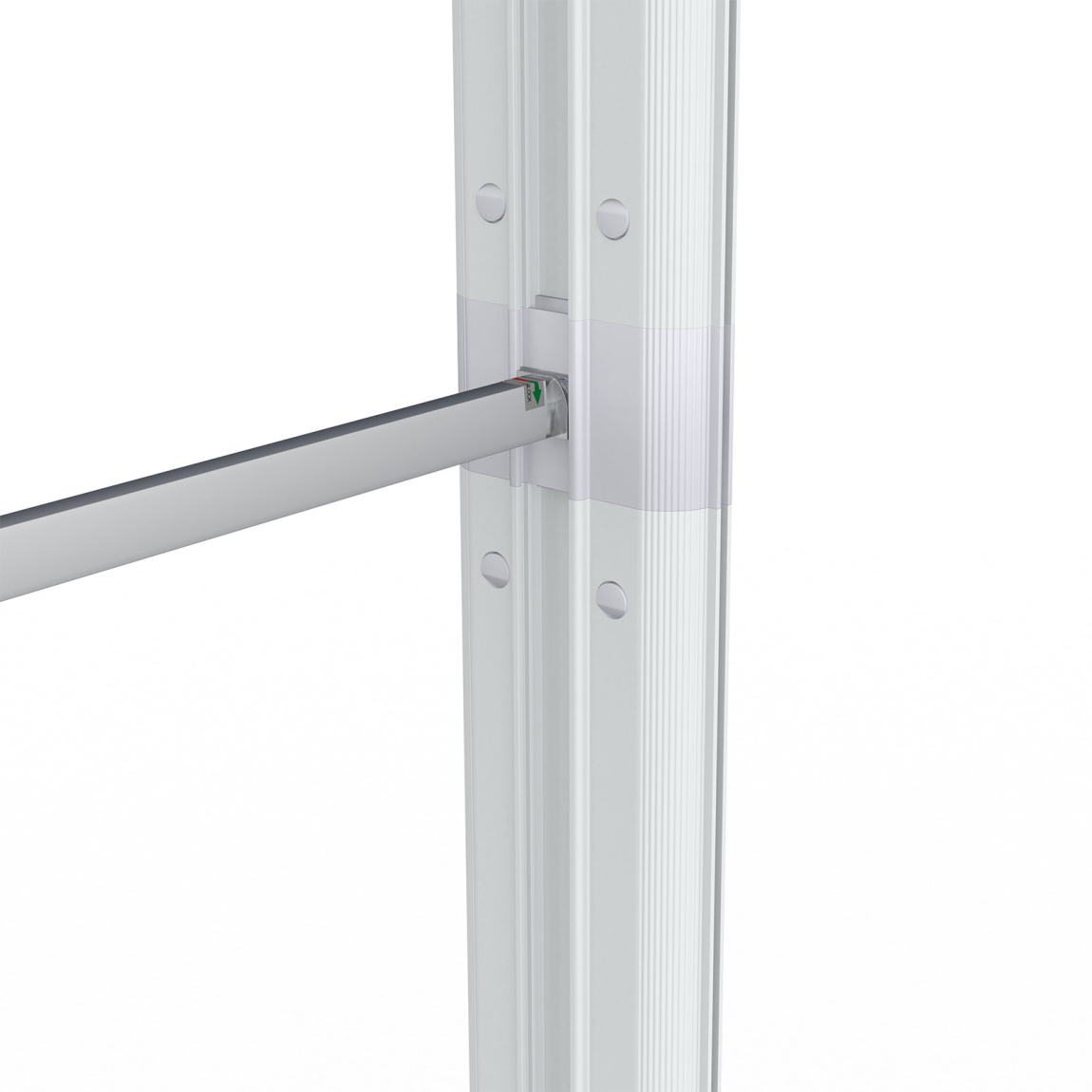 Mur d'exposition Lightbox flex, détail : barre de renfort