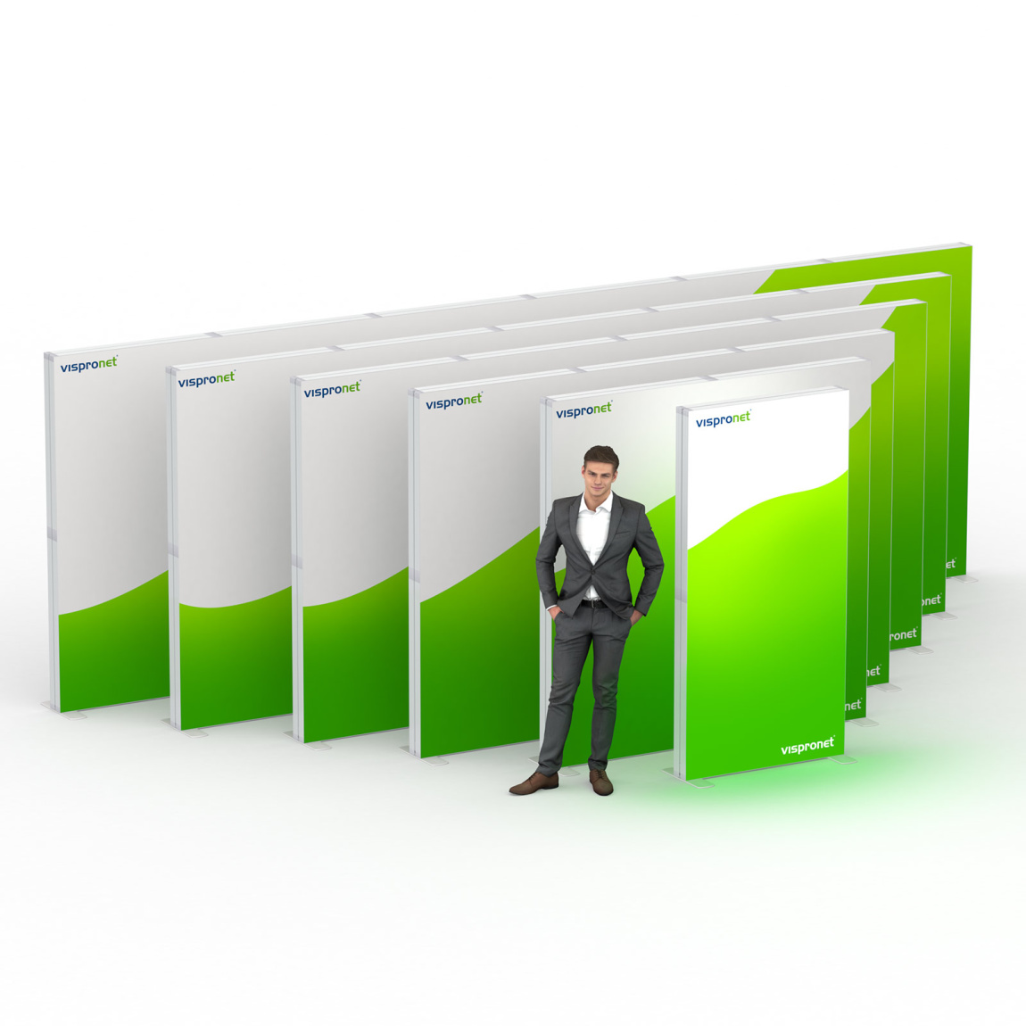 Mur d'exposition Lightbox flex, différentes dimensions disponibles