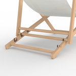 Chaise longue, dossier réglable sur 3 positions, détail : étrier de sécurité en plastique