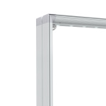 Mur d'exposition Lightbox flex, détail : angle supérieur