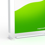 Mur d'exposition Lightbox flex : connexions à clipser