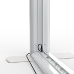 Comptoir d'exposition Lightbox flex Basic, câble d'alimentation connecté